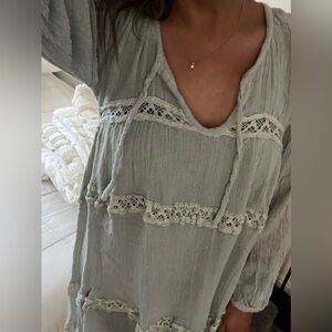 Jen’s Pirate Booty Cover Up Dress- One Size-Light blue